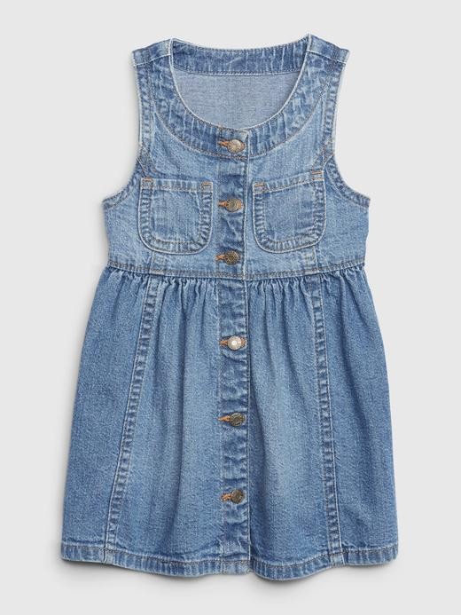 Slika za Vintage denim obleka z naramnicami za dojenčice od Gap