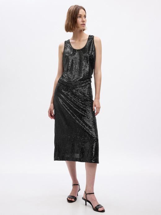 Image for Sequin Midi Pencil Skirt from Gap
