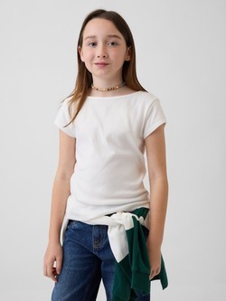 Kids Cap-Sleeve Fitted T-Shirt