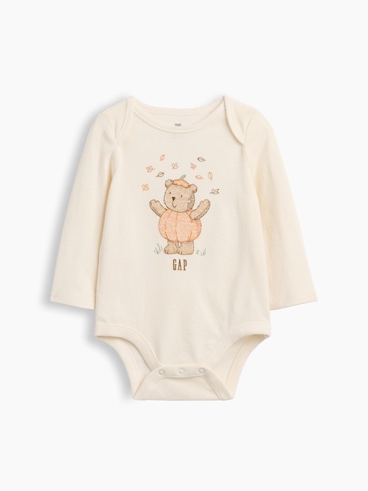 Image for Baby First Favorites Organic Cotton Halloween Bear Bodysuit from Gap