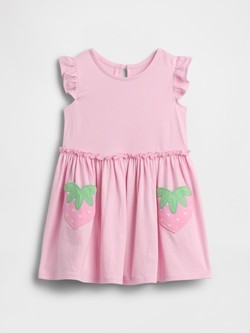 Obleka z aplikacijo jagod za malčice