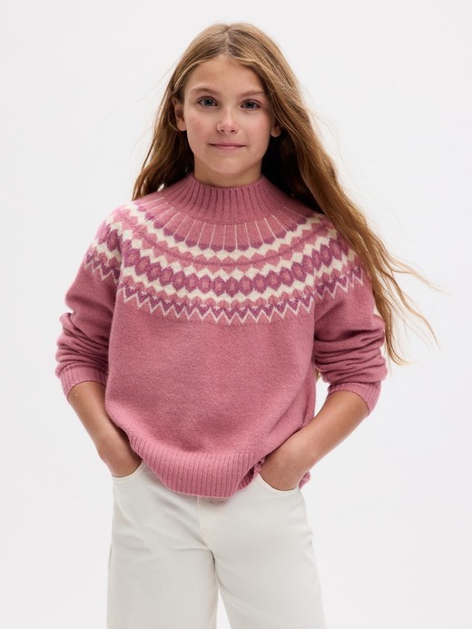 Image for Kids Fair Isle Mockneck Sweater from Gap