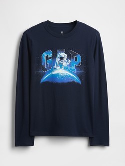 Gap logo majica z dolgimi rokavi za dečke