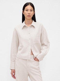 Linen-Cotton Oversized Shirt