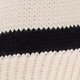 Bež - Black & Off White Stripe