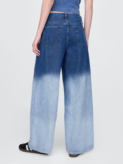 GAP Mid Rise UltraSoft Baggy Jeans Medium Indigo 4