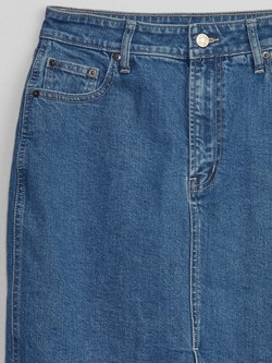 GAP Žensko denim midi krilo Modra - Medium Indigo 6