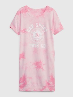 Gap logo obleka s kratkimi rokavi s tie-dye vzorcem za deklice