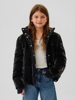 Kids Recycled Midweight Metallic Puffer Jacket