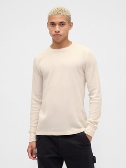 Gap Logo Waffle-Knit Crewneck T-Shirt