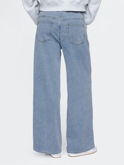 GAP Ženske baggy jeans hlače Modra - Light Indigo 4