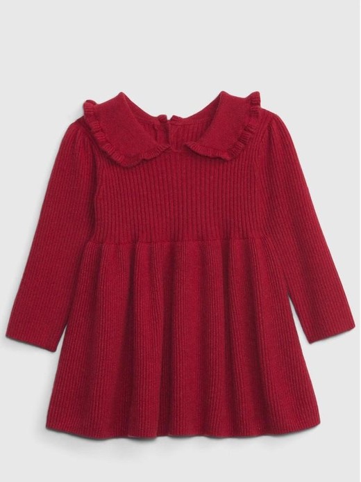 Image for Baby Ruffle Rib Sweater Dress from Gap