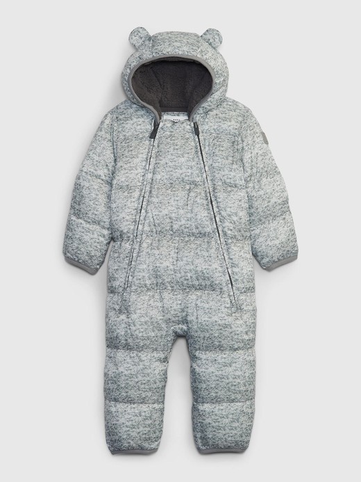 Image for Baby 100% Recycled Heavy Weight Puffer One-Piece from Gap