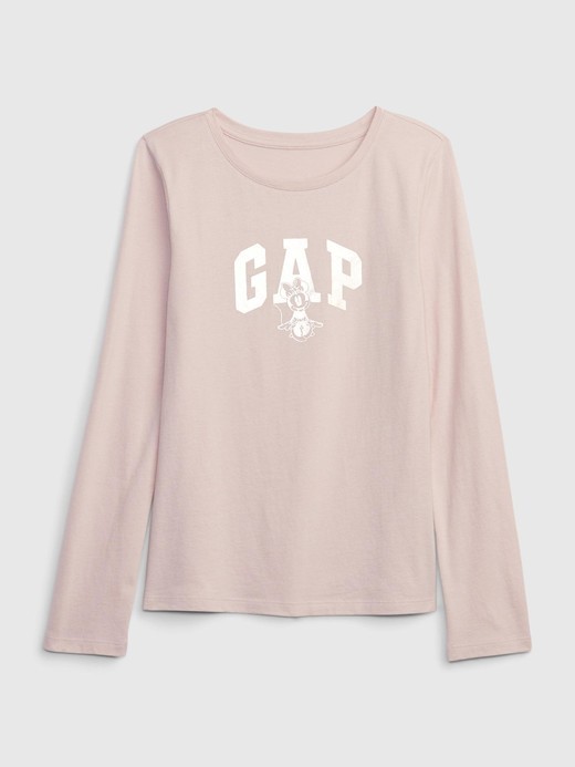 Slika za GapKids | Disney majica z dolgimi rokavi s potiskom za deklice od Gap