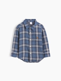 Baby & Toddler Double-Weave Plaid Shirt
