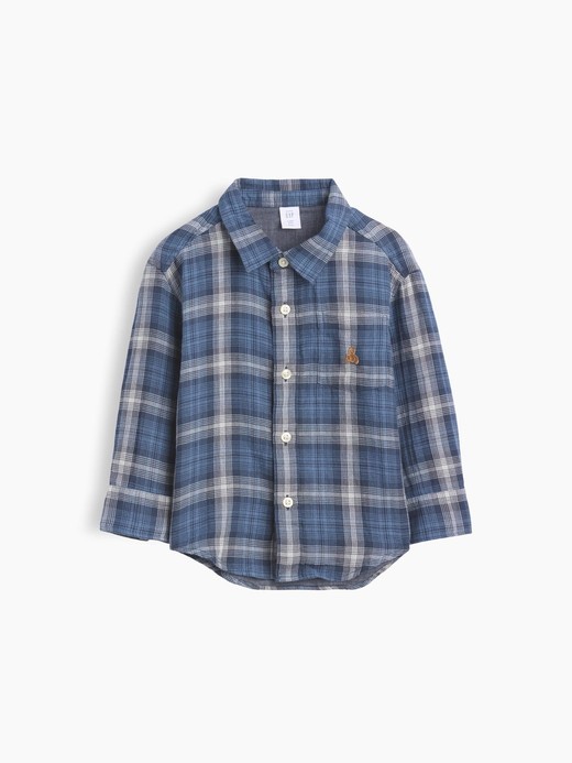 Image for Baby & Toddler Double-Weave Plaid Shirt from Gap