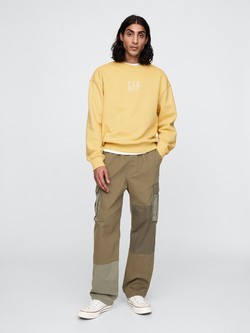 GAP Gap logo moški pulover Rumena - French Almond 3