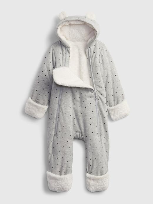 GAP Baby Hoodie Sherpa Lined One Piece Gap