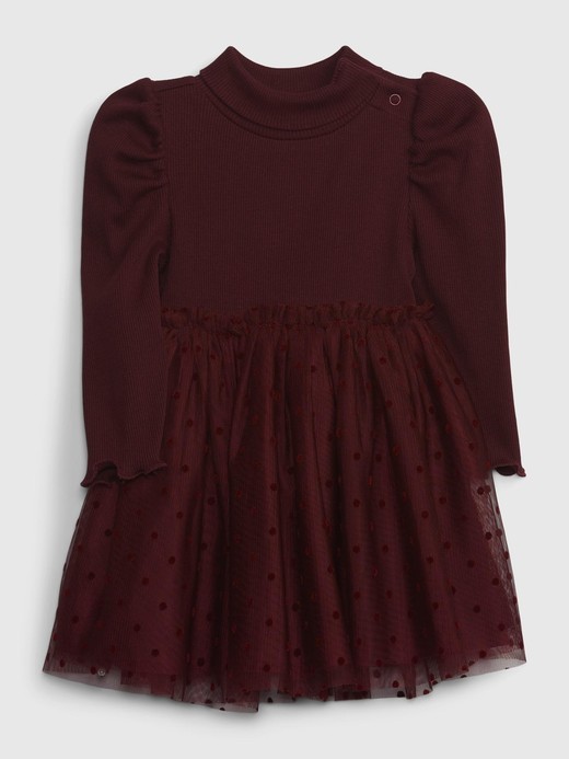 Image for Baby Puff Sleeve Tulle Dress from Gap