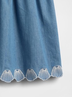 GAP Kids Cross Back Dress Blue Chambray 3