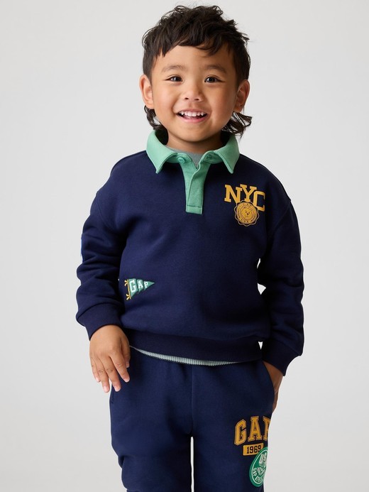Slika za Varsity Logo pulover s polo ovartnikom za malčke od Gap