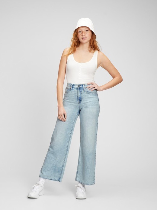 Image for High Rise Wide-Leg Jeans from Gap
