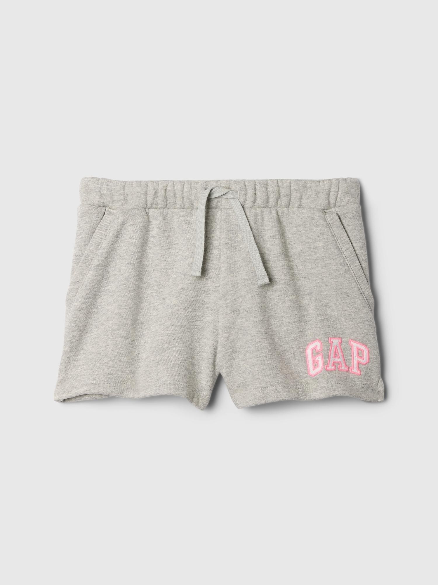 GAP Gap logo kratke hlače za deklice Siva - Light Heather Grey B08 