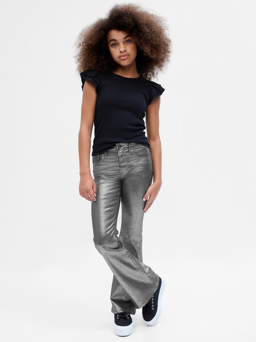 Image for Kids High Rise Metallic 70s Flare Jeans with Washwell from Gap