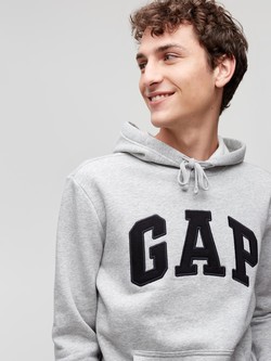 GAP Gap Logo Fleece Hoodie Gray 4
