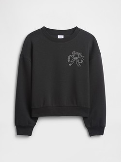 Oversized pulover z grafiko za deklice