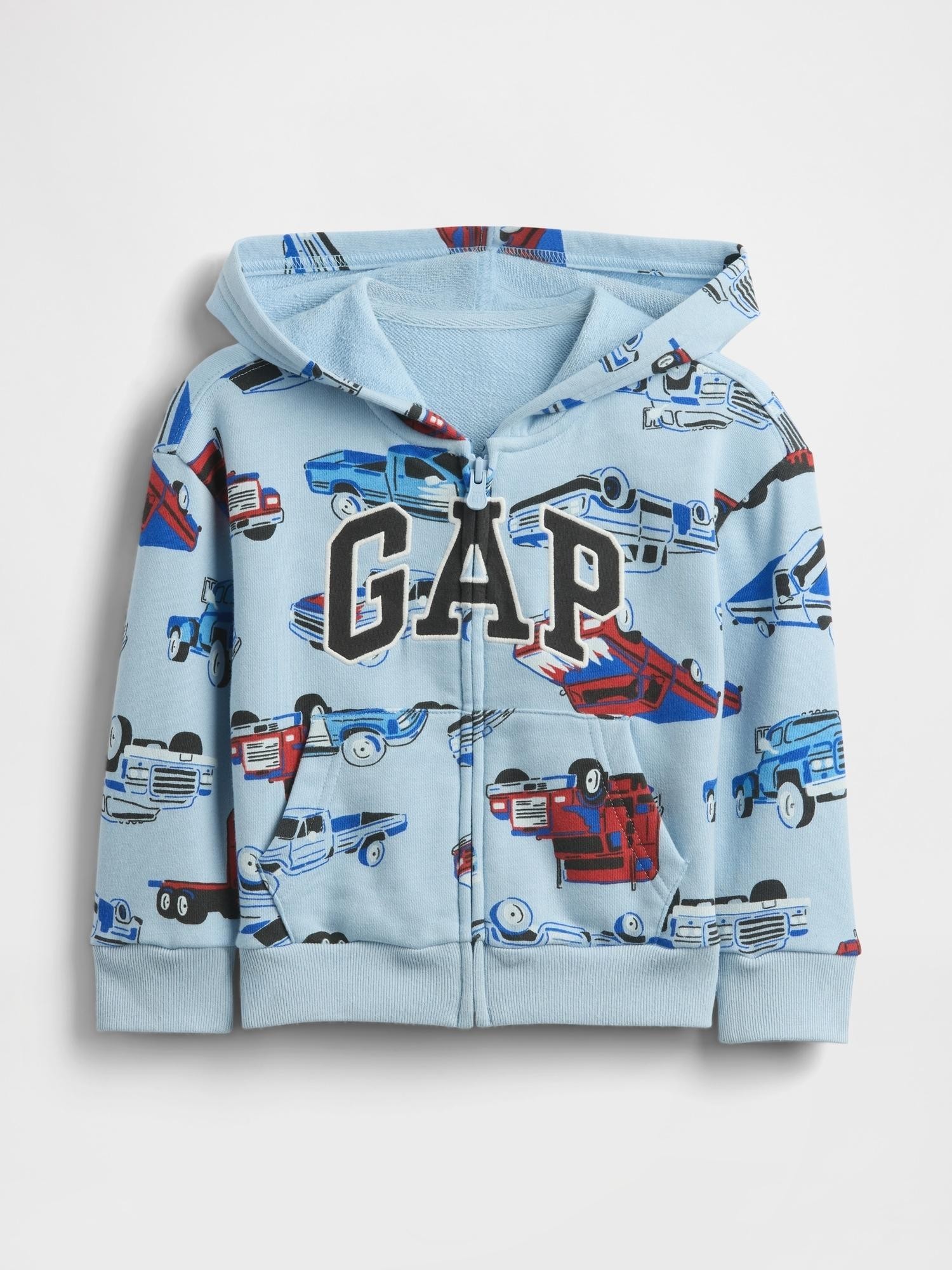 GAP Gap logo jopa s kapuco za malčke Modra - Light Blue Shadow 