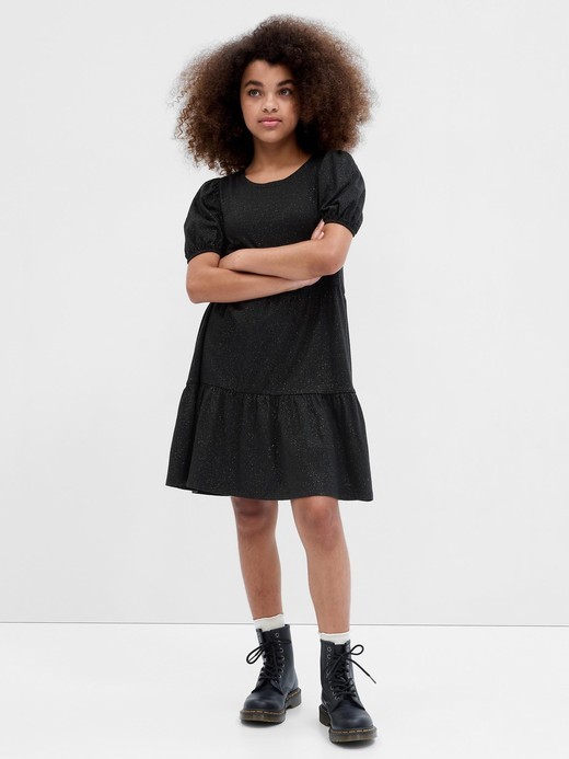 Image for Kids Puff Sleeve Tiered Dress from Gap