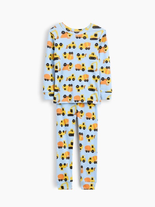 Image for Baby & Toddler Organic Brushed Cotton Construction Truck PJ Set from Gap