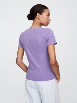 GAP ShortSleeve Ribbed Tee Wisteria Blossom 2