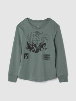 GapKids | Minecraft majica z dolgimi rokavi za dečke