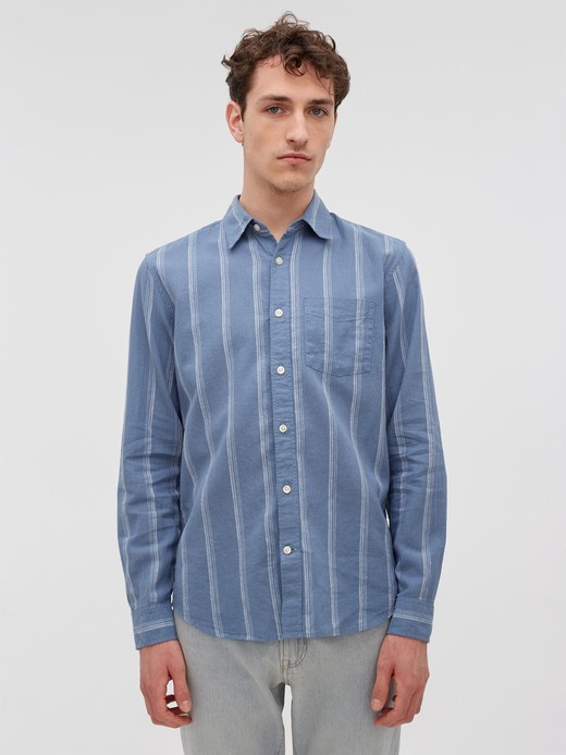 Image for Long Sleeve Shirt in Linen-Cotton from Gap