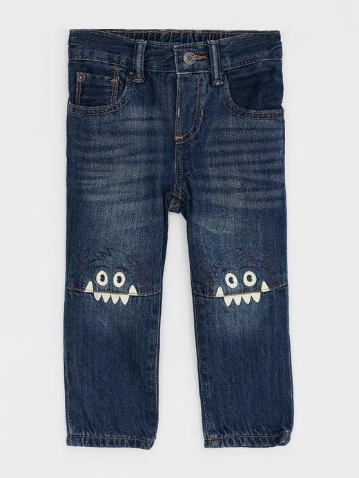 Slika za Jeans hlače s potiskom za dojenčke od Gap