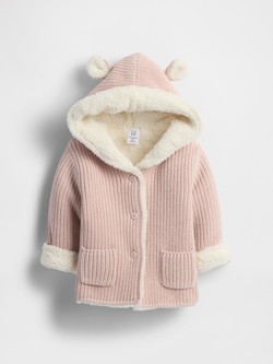 Baby Sherpa-Lined Cardigan