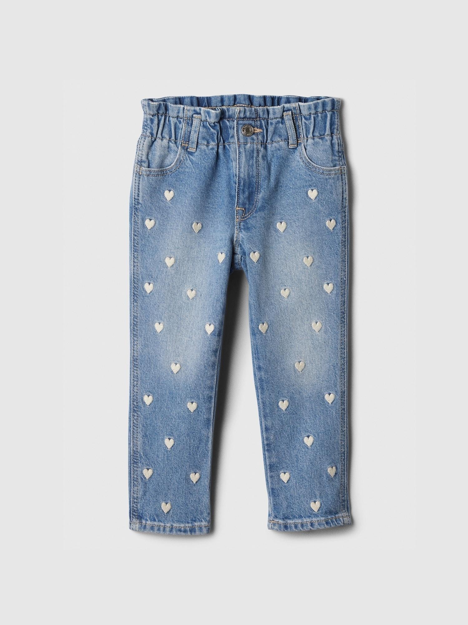 GAP Jeans hlače za malčice Modra - V-Ao Emb Mom:Medmwash 