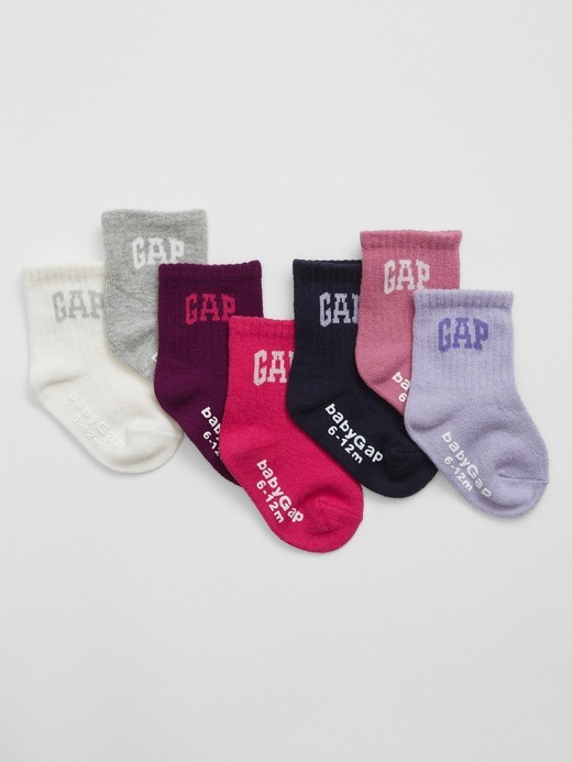 Image for babyGap Logo Crew Socks (7-Pack) from Gap