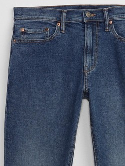 GAP Moške Slim Taper jeans hlače Modra - Medium Indigo 4