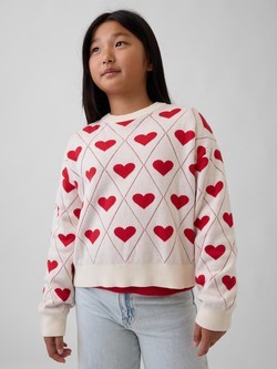 Kids Relaxed Graphic Crewneck Sweater