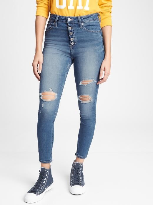 Image for High Rise Universal Legging Jeans with Button Fly from Gap