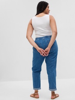 GAP Mid Rise Easy Pull-On Jeans Medium Indigo 5