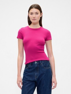ShortSleeve Ribbed Tee