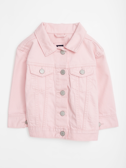 gap pink denim jacket