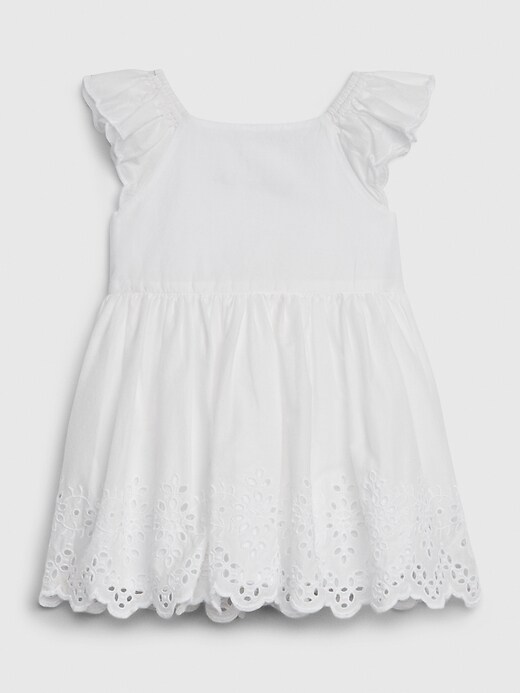gap eyelet flutter dress