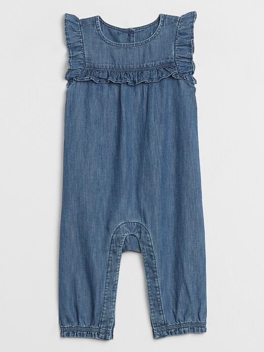 Baby Ruffle Denim One Piece Gap Si